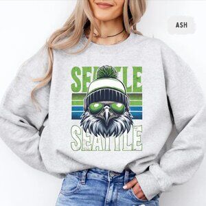 Seattle Seahawks Sweatshirt Retro Seattle Seahawks Football Shirts Tee Men Women